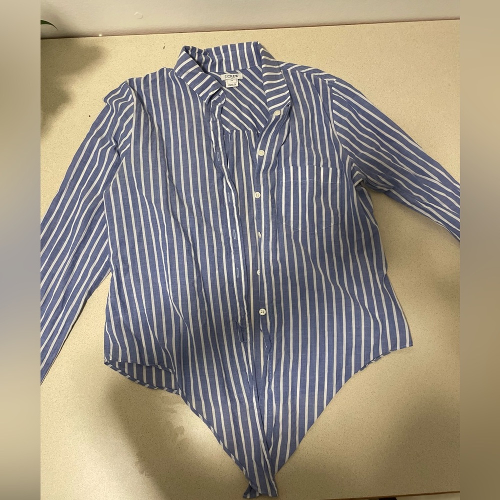 Blue Button Down Tie Shirt